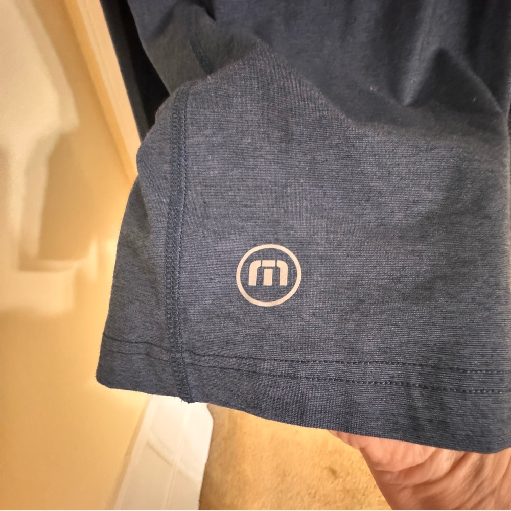 Travis Mathew Mens Blue 1/4 Zip Long Sleeve Embroidered Corona Hard Seltzer XL - Picture 5 of 7
